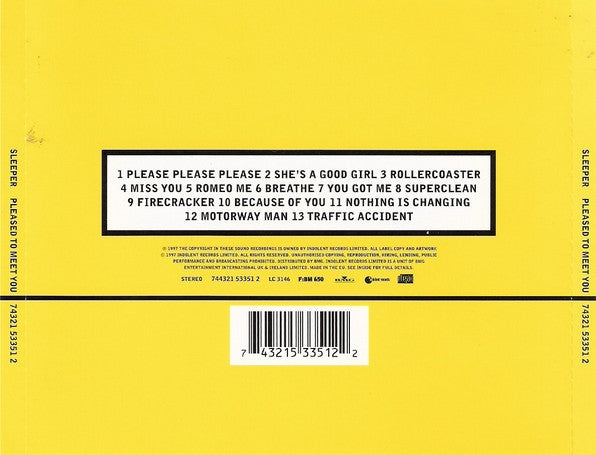 Sleeper - Pleased To Meet You (CD, Album) - De Platen Aap – Vinylwinkel in Brielle & online webshop voor muziekliefhebbers