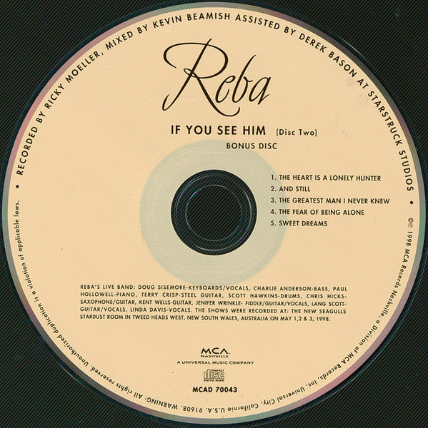 Reba* : If You See Him (HDCD, Album, Enh + CD, EP, Ltd)