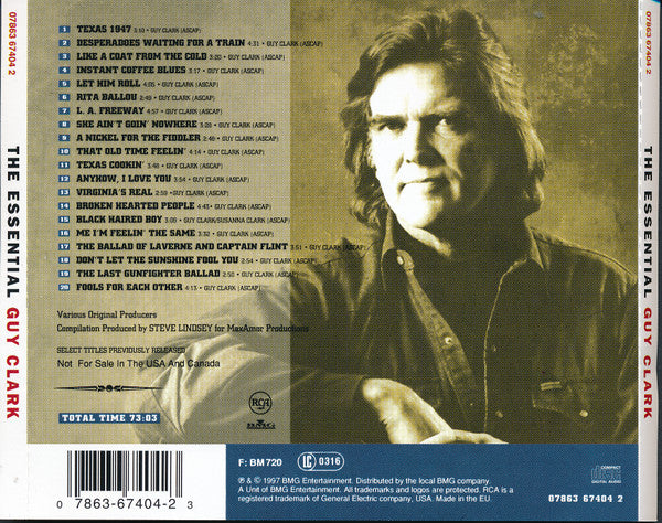 Guy Clark - The Essential (CD, Comp, RM) - De Platen Aap – Vinylwinkel in Brielle & online webshop voor muziekliefhebbers