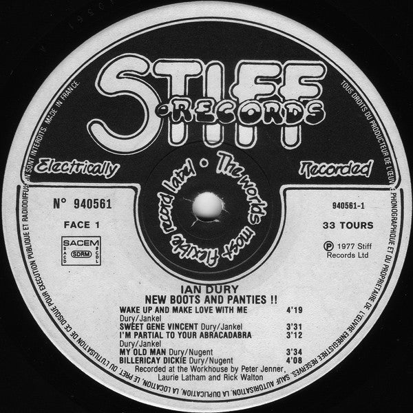 Ian Dury : New Boots And Panties !! (LP, Album, RE, Gat)
