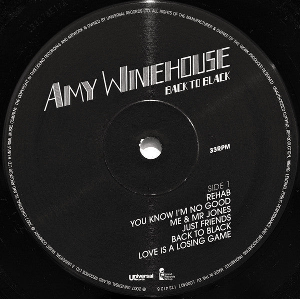 Amy Winehouse : Back To Black (LP,Album,Reissue)