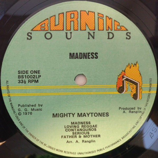 Mighty Maytones* : Madness (LP, Album, RP, Lyn)