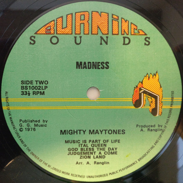 Mighty Maytones* : Madness (LP, Album, RP, Lyn)