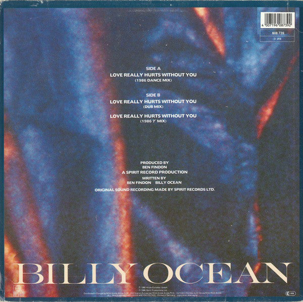 Billy Ocean : Love Really Hurts Without You (12", Maxi)