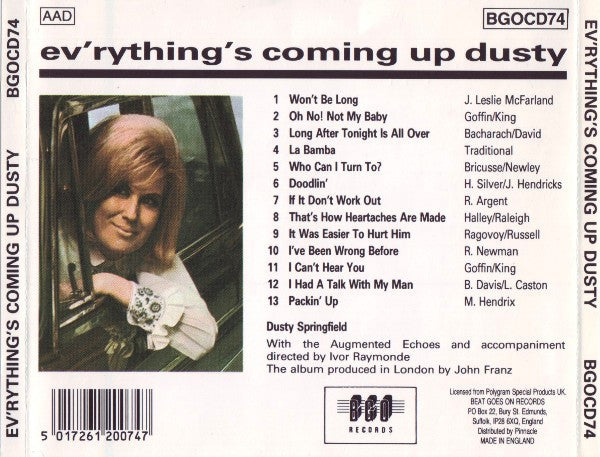 Dusty Springfield : Ev'rything's Coming Up Dusty (CD, Album, RE)