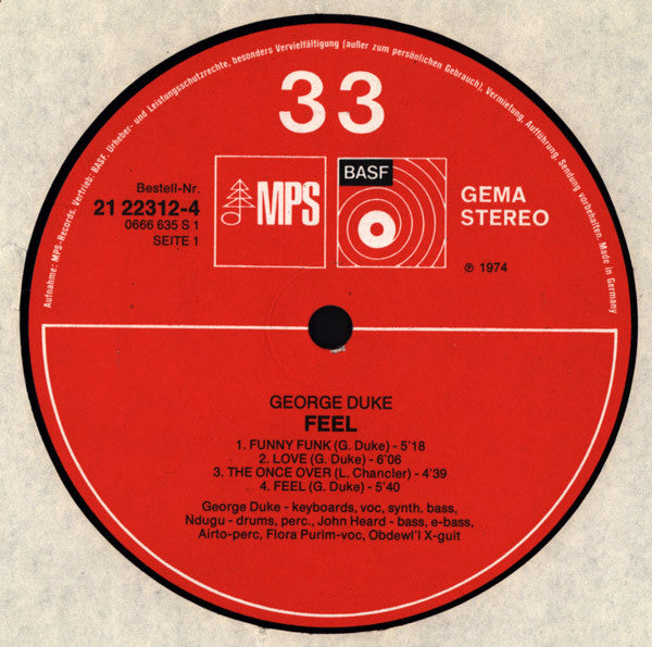 George Duke : Feel (LP, Album)