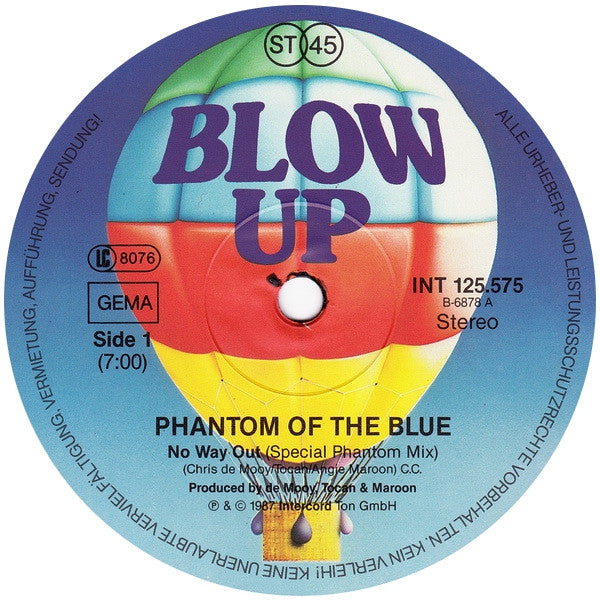 Phantom Of The Blue - No Way Out (Special Phantom Mix) (12", Maxi) - De Platen Aap – Vinylwinkel in Brielle & online webshop voor muziekliefhebbers
