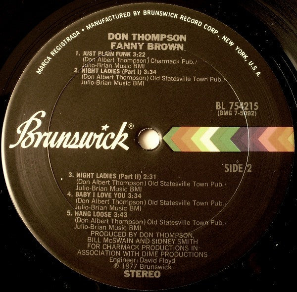 Don Thompson (5) : Fanny Brown (LP, Album)