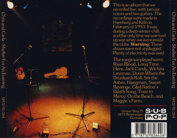 Chris & Carla : Shelter For An Evening (CD, Album, Ltd)