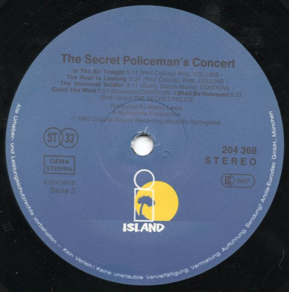 Various : The Secret Policeman's Concert (LP, Ger)