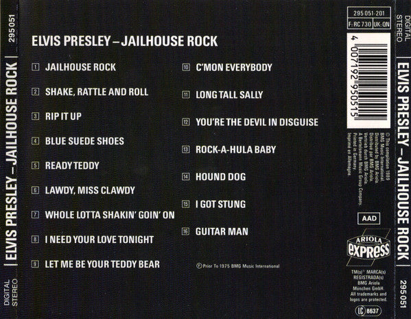 Elvis Presley - Jailhouse Rock (CD, Comp) - De Platen Aap – Vinylwinkel in Brielle & online webshop voor muziekliefhebbers