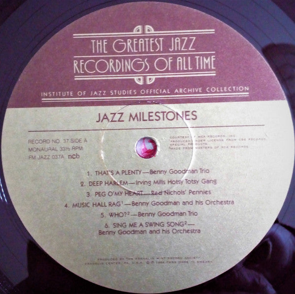 Benny Goodman • Lionel Hampton : Jazz Milestones (4xLP, Comp, Mono, Red + Box)