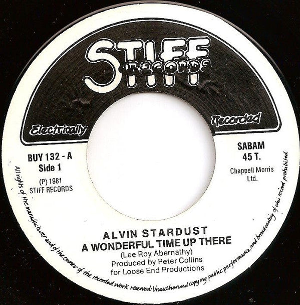Alvin Stardust : A Wonderful Time Up There (7", Single)