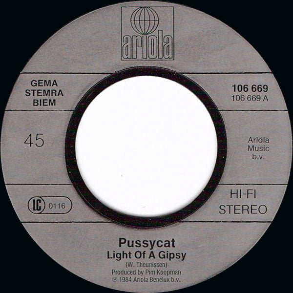 Pussycat (2) : Light Of A Gipsy (7", Single)
