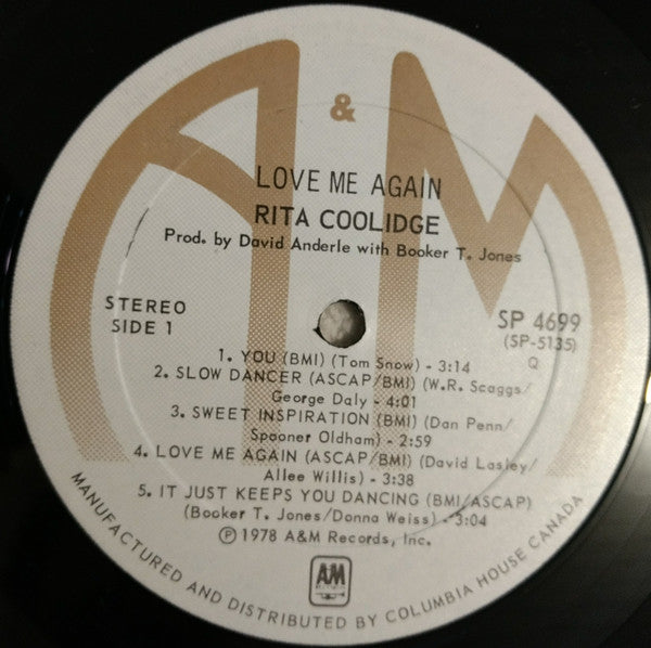 Rita Coolidge : Love Me Again (LP,Album,Club Edition)