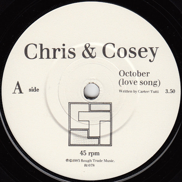 Chris & Cosey : October (Love Song) (7", Single)