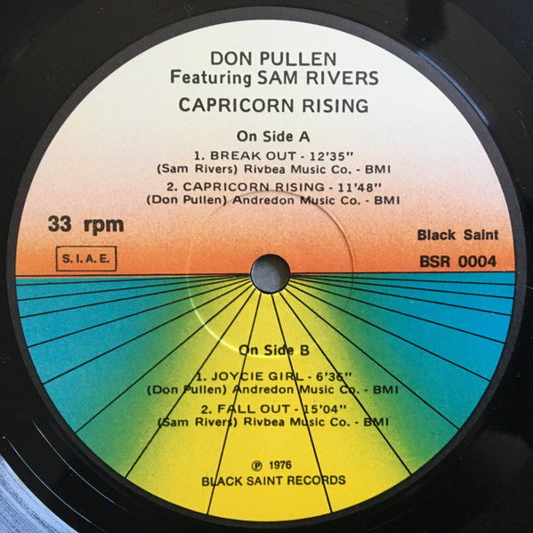 Don Pullen Featuring Sam Rivers : Capricorn Rising (LP, Album, RE)