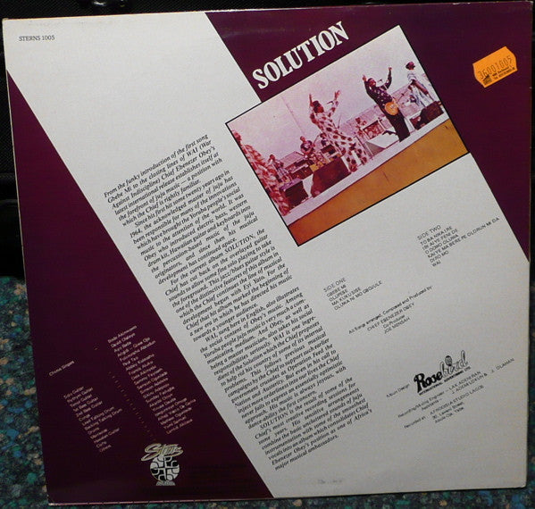 Chief Commander Ebenezer Obey & His Inter-Reformers Band : Solution (LP, Album)