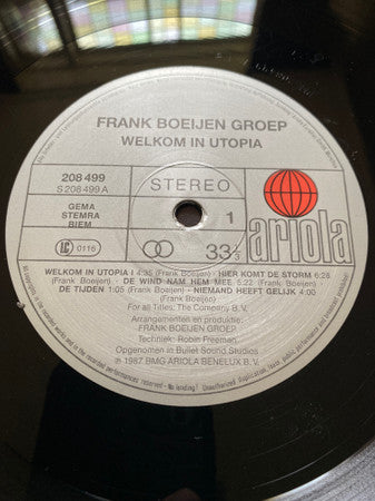 Frank Boeijen Groep : Welkom In Utopia (LP,Album)