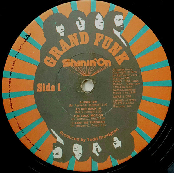 Grand Funk* : Shinin' On (LP, Album, Jac)