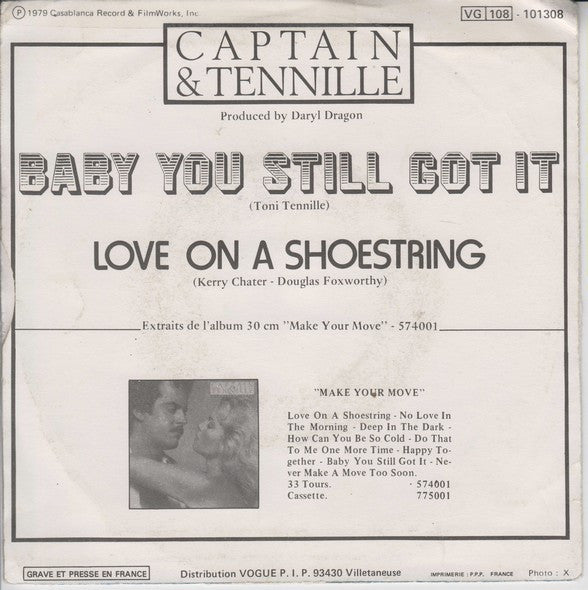 Captain & Tennille* : Baby You Still Got It (7", Single)