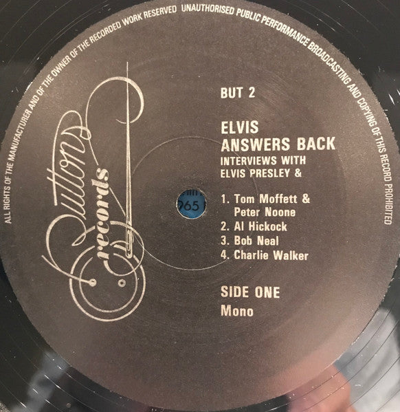 Elvis Presley : Elvis Answers Back (LP, Mono)