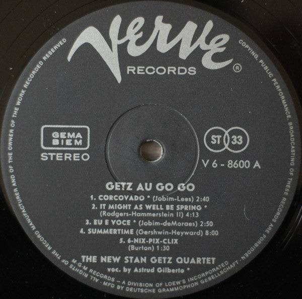 The New Stan Getz Quartet Featuring Astrud Gilberto - Getz Au Go Go (LP, Album) - De Platen Aap – Vinylwinkel in Brielle & online webshop voor muziekliefhebbers