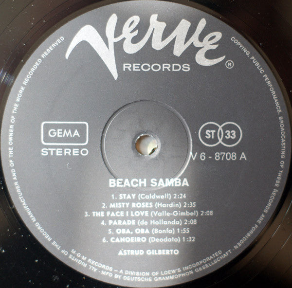 Astrud Gilberto - Beach Samba (LP, Album) - De Platen Aap – Vinylwinkel in Brielle & online webshop voor muziekliefhebbers