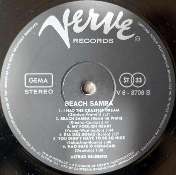Astrud Gilberto - Beach Samba (LP, Album) - De Platen Aap – Vinylwinkel in Brielle & online webshop voor muziekliefhebbers