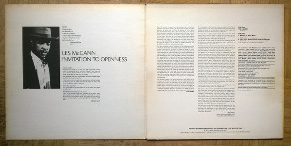 Les McCann : Invitation To Openness (LP, Album, Gat)