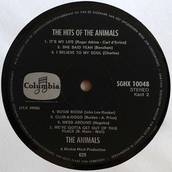 The Animals : The Hits Of The Animals (LP, Comp)