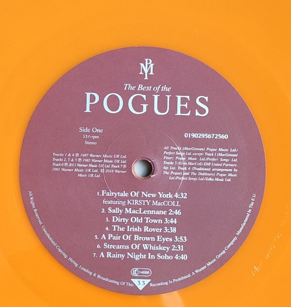 The Pogues : The Best Of The Pogues (LP, Comp, Ltd, RE, Ora)