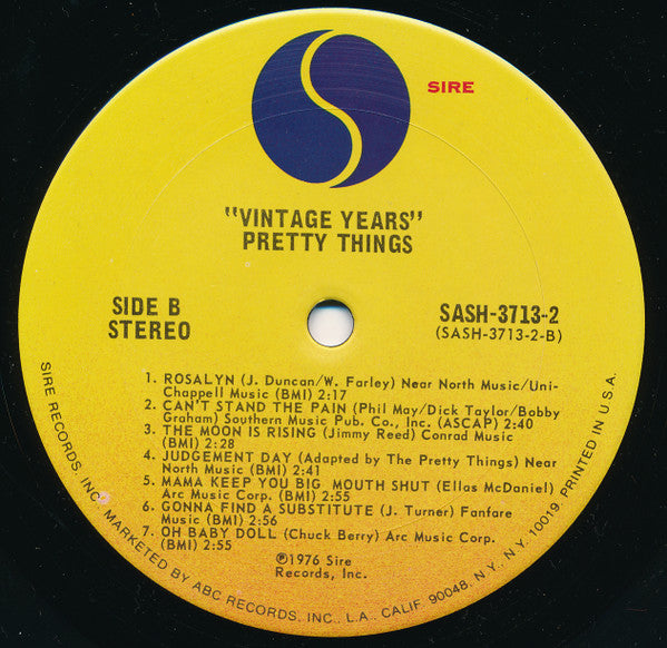 The Pretty Things : The Vintage Years (2xLP, Comp, San)