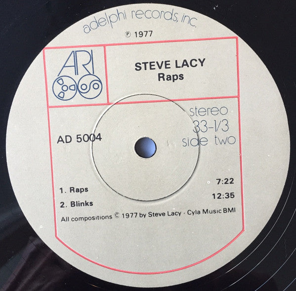 Steve Lacy : Raps (LP, Album)