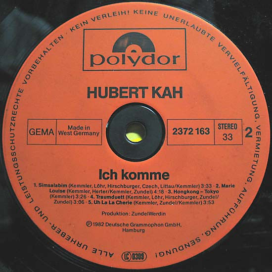 Hubert Kah Mit Kapelle* : Ich Komme (LP, Album)
