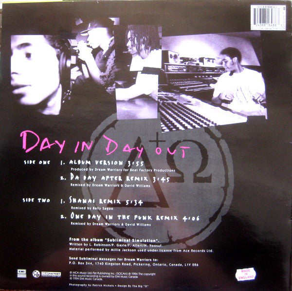 Dream Warriors : Day In Day Out (12", Single)