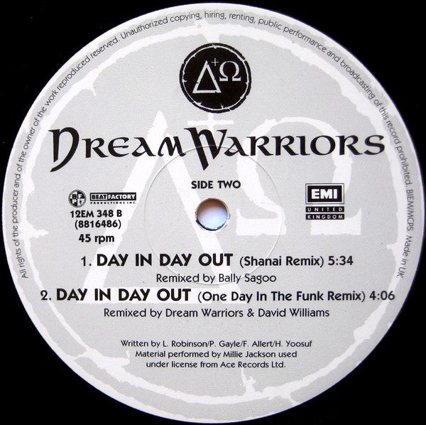 Dream Warriors : Day In Day Out (12", Single)