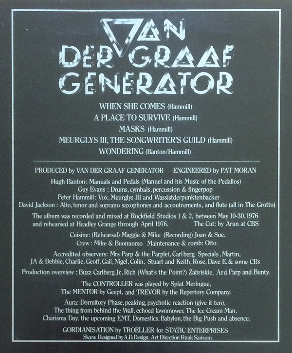 Van Der Graaf Generator : World Record (LP, Album, RE, Sma)