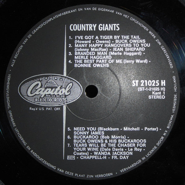 Various : Country Giants (LP, Comp)