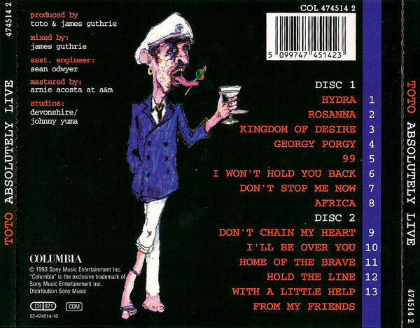 Toto : Absolutely Live (2xCD, Album, RE)