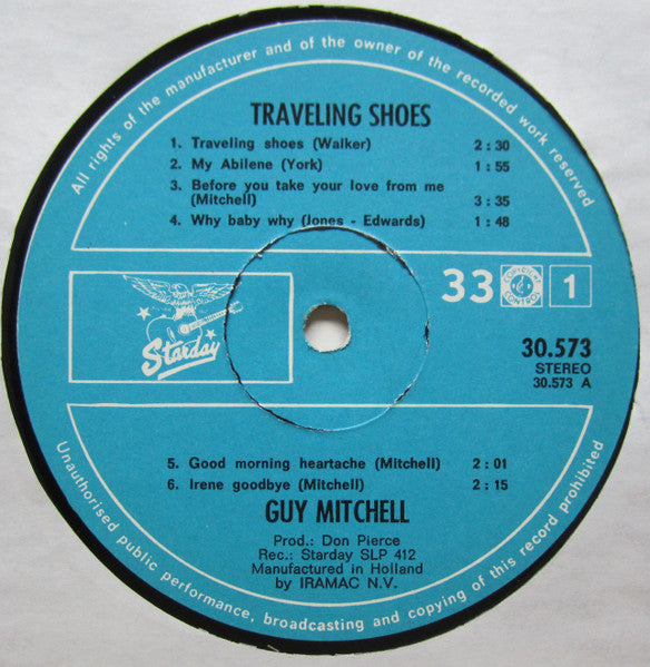 Guy Mitchell : Traveling Shoes (LP, Album)