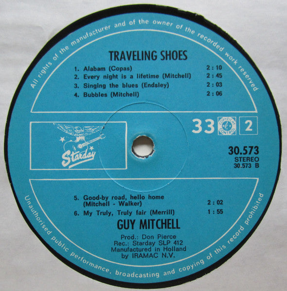 Guy Mitchell : Traveling Shoes (LP, Album)