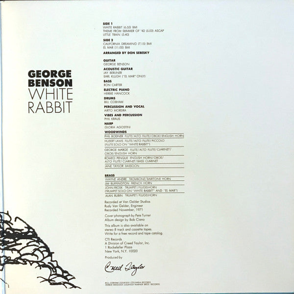 George Benson : White Rabbit (LP, Album, RE, Gat)