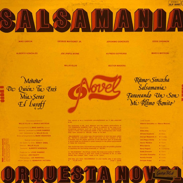 Orquesta Novel : Salsamania (LP, Album)
