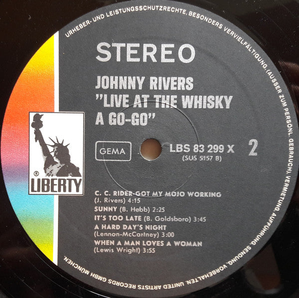 Johnny Rivers - Live At The Whisky A Go-Go (LP, Album) - De Platen Aap – Vinylwinkel in Brielle & online webshop voor muziekliefhebbers