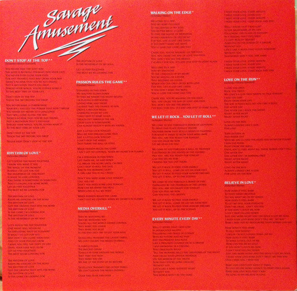 Scorpions : Savage Amusement (LP,Album,Stereo)