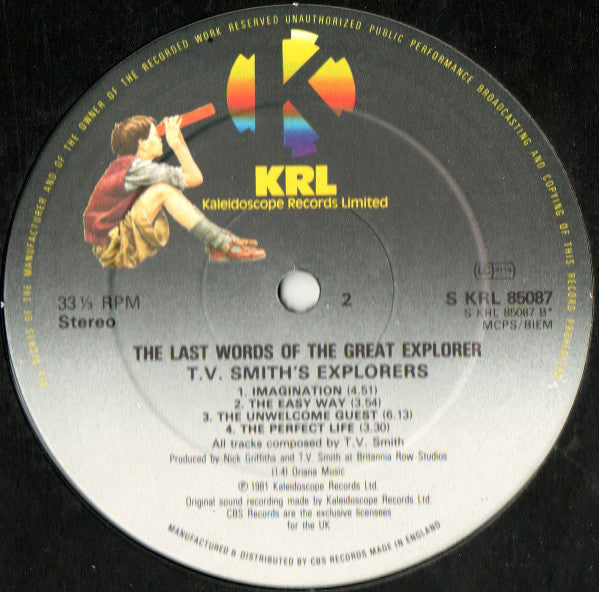 T.V. Smith's Explorers : The Last Words Of The Great Explorer (LP, Album)