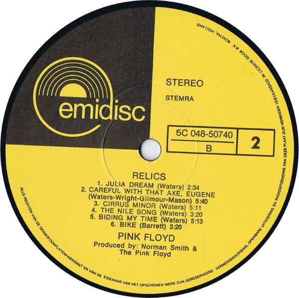 Pink Floyd : Relics (LP, Comp, RP)