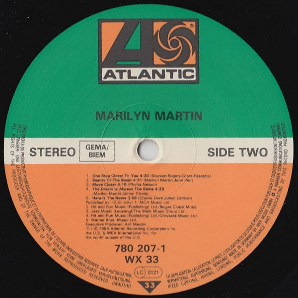 Marilyn Martin : Marilyn Martin (LP, Album)