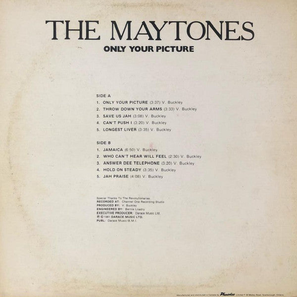 The Maytones : Only Your Picture (LP, Album)